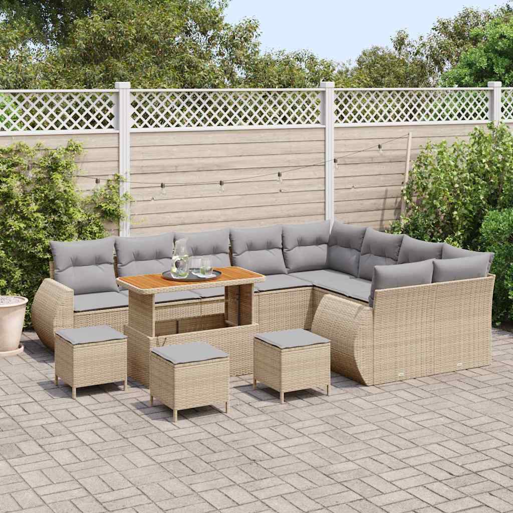 vidaXL Ensemble de canapé de jardin 13 pc 13-Nombre de places