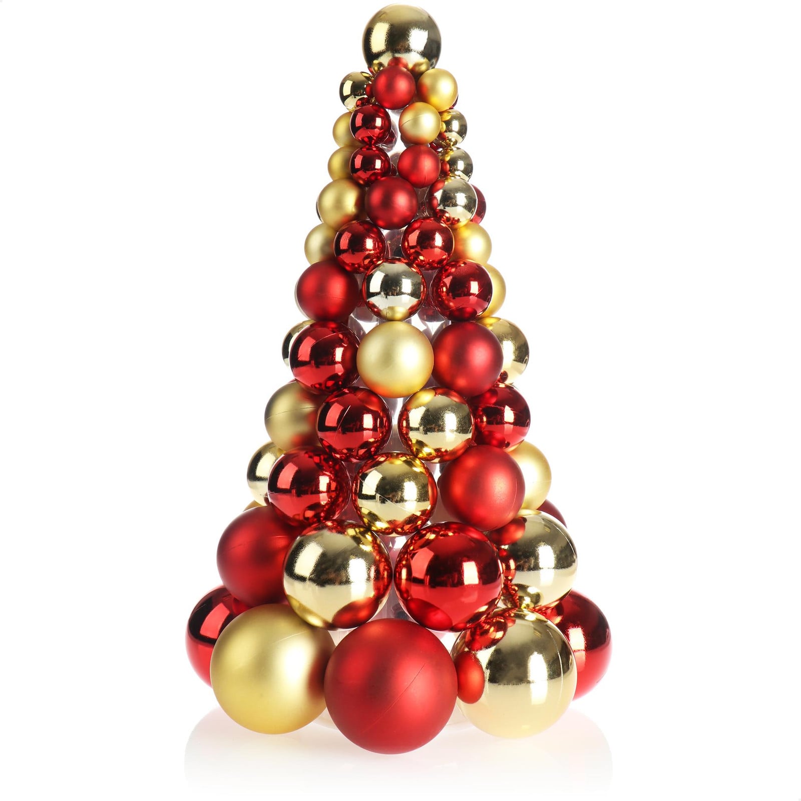 COM-FOUR Kunstkerstboom met kerstballen voor kerstdecoratie