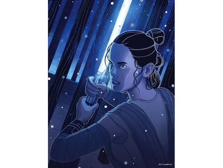 Komar Wandbild - Star Wars Jedimaster Rey - Größe 30 x 40 cm - Ohne Rahmen - Poster, Kunstdruck, Kinderzimmer, Wanddekoration