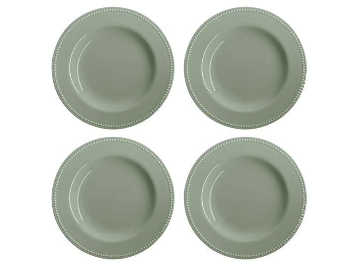 Scandi Living Assiette Dots 28cm Lot de 4 Vert