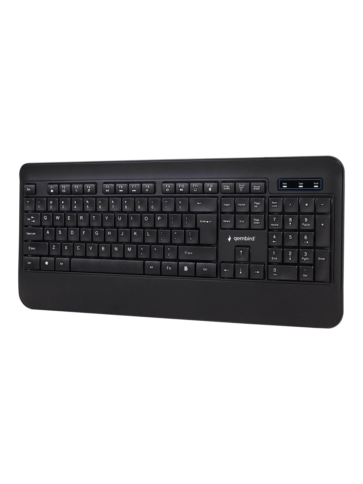 Gembird KB-UML-03 - keyboard - QWERTY - US - black - Tastatur - Englisch (US) - Schwarz