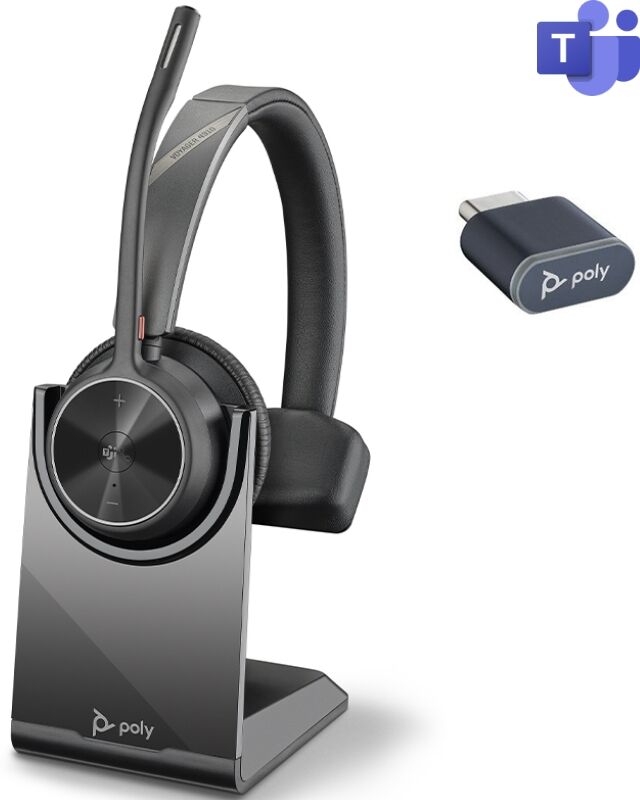 Poly Voyager 4310 USB-C Microsoft Teams + Socle de charge Un micro-casque sans-fil professionnel flexible pour des échanges en haute définition.