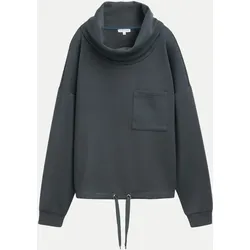 Sweatshirt mit Wasserfallkragen Grau M