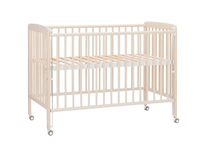 Jimmylee Beistellbett, Champagner, Holz, Buche, 63x91x124 cm, höhenverstellbar, sehr stabil, Babymöbel, Babybetten, Beistellbetten