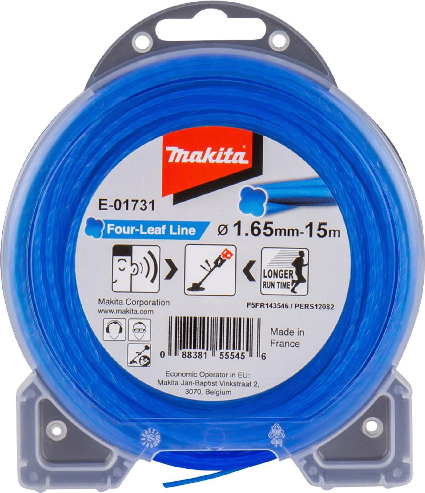 Makita E-01731 Grastrimmerdraad voor DUR181, Four Leaf, 1,65 mm, 15 meter
