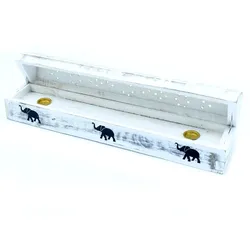 White Washed Incense Holder - Smoke Box