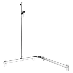KEUCO AXESS Duschhandlauf mit Brausestange links 840/840/1300 mm verchromt
