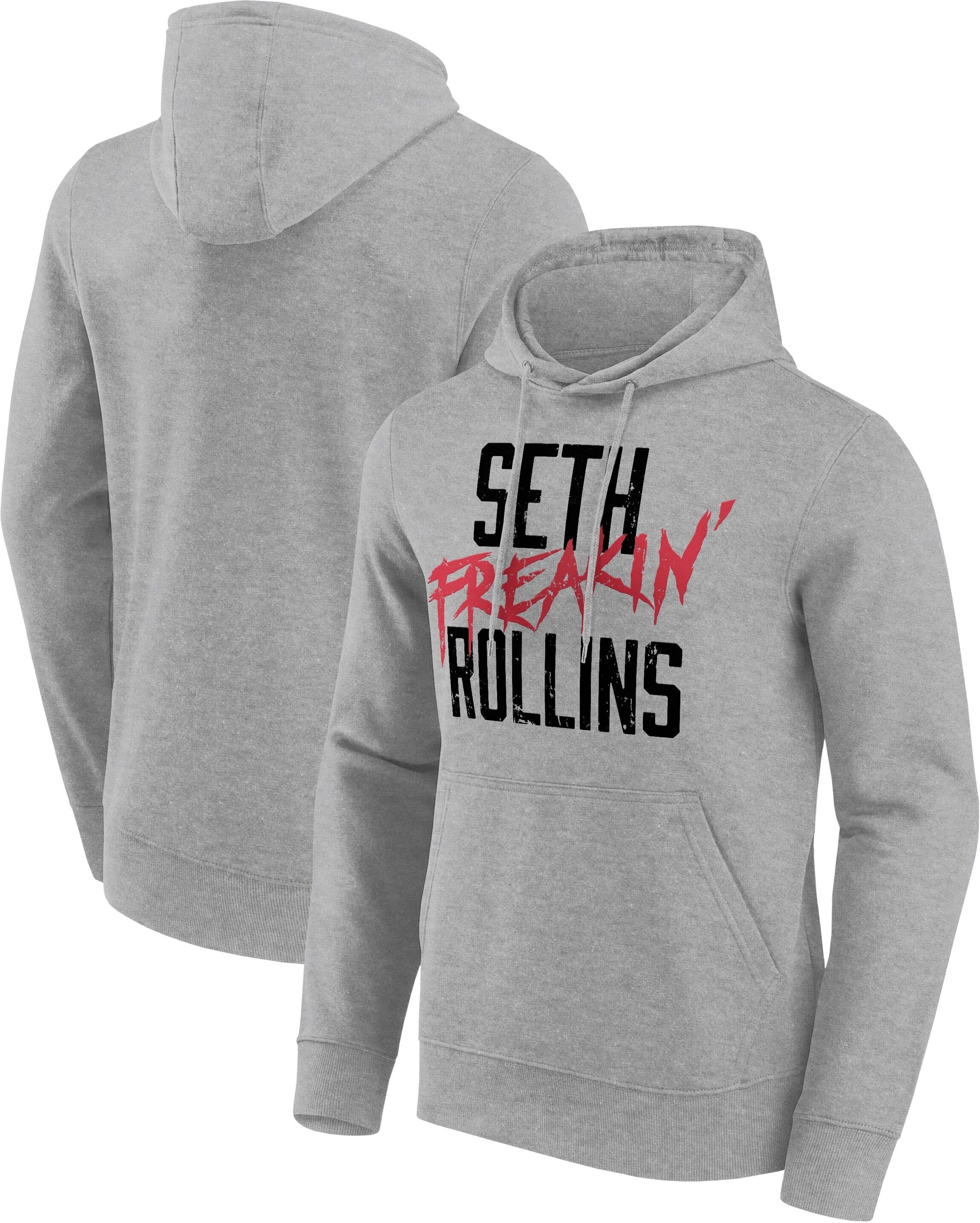 Kapuzenpullover FANATICS "Fanatics Hoodie WWE Wrestling Seth Rollins", Damen, Gr. S, grau (mehrfarbig), 80% Baumwolle, 20% Polyester, Pullover Kapuzenpullover