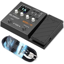 NUX Multi-Effektgerät MG-300 MKII für E-Gitarre mit Klinkenkabel (Limiter, Verstärker, Vorverstärker), Effektgerät, Schwarz