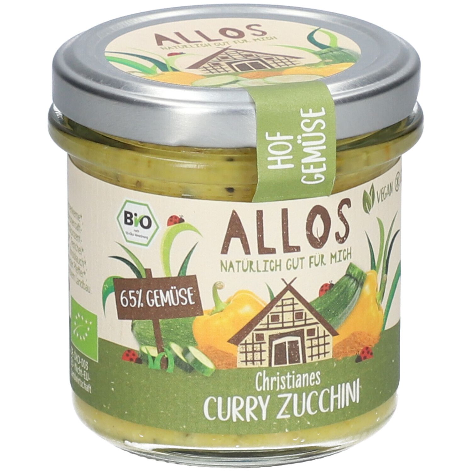 Allos Bio Hofgemüse Claudias Curry Zucchini 135 g Gelee