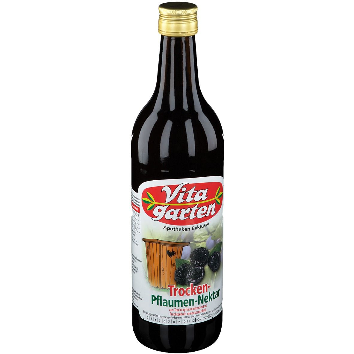 Vitagarten Trockenpflaumen Saft 750 ml