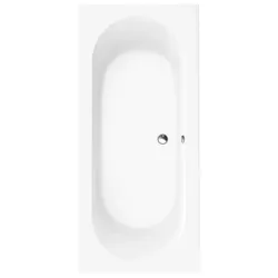 Villeroy und Boch O.novo Rechteck-Badewanne UBA180CAS2V-01 180x80cm, weiß, Ablauf mittig