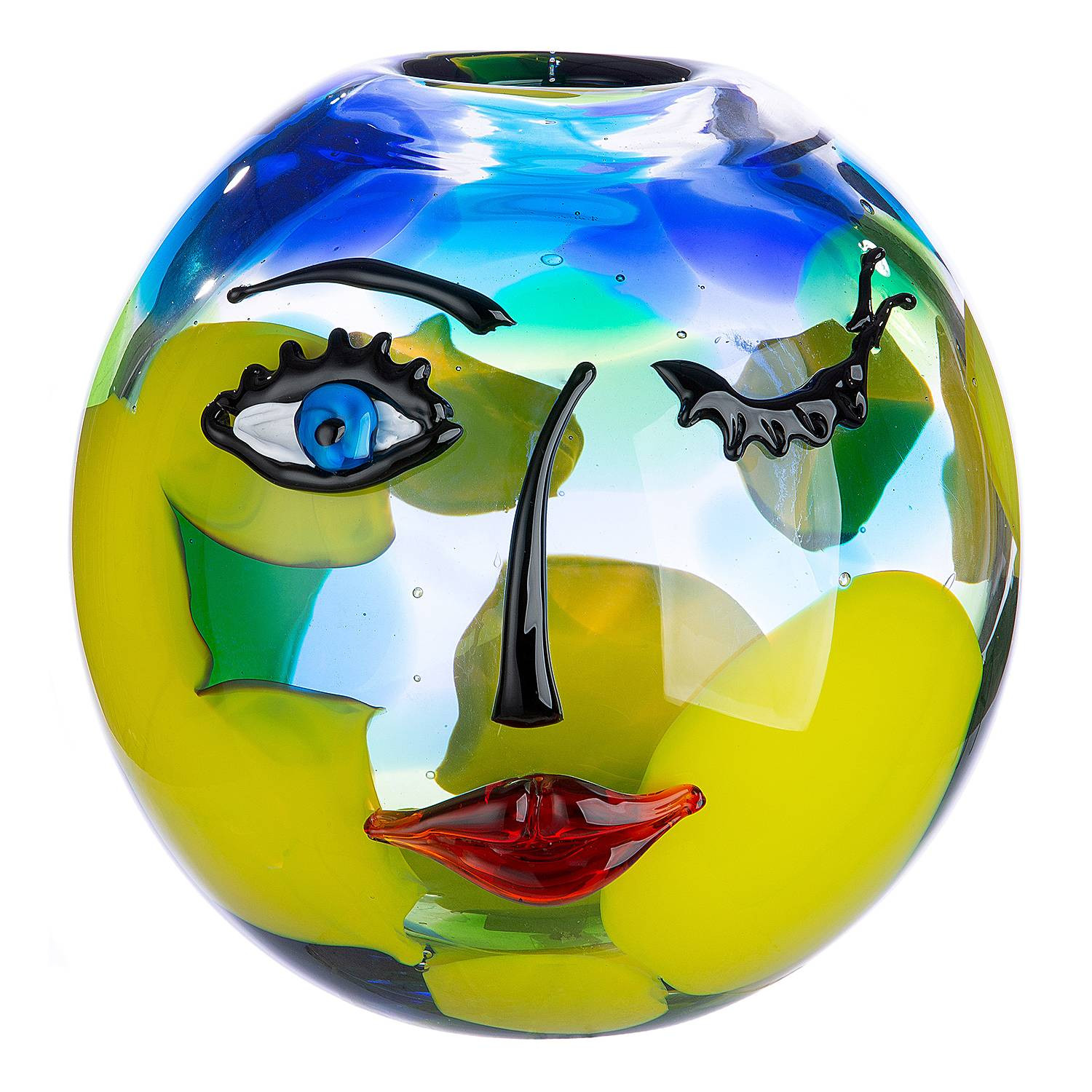 home24 Vaas Novento abstracte vorm in meerdere kleuren B: 25 cm, D: 24 cm, H: 25 cm