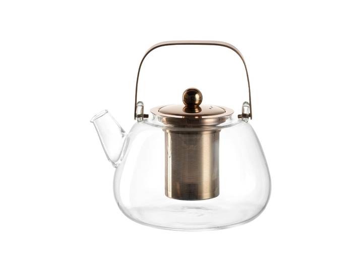 Teekanne LEONARDO Teekanne mit Metallhenkel Tè Per Te 1,2 Liter transparent , bunt (transparent), Kannen, Teekanne