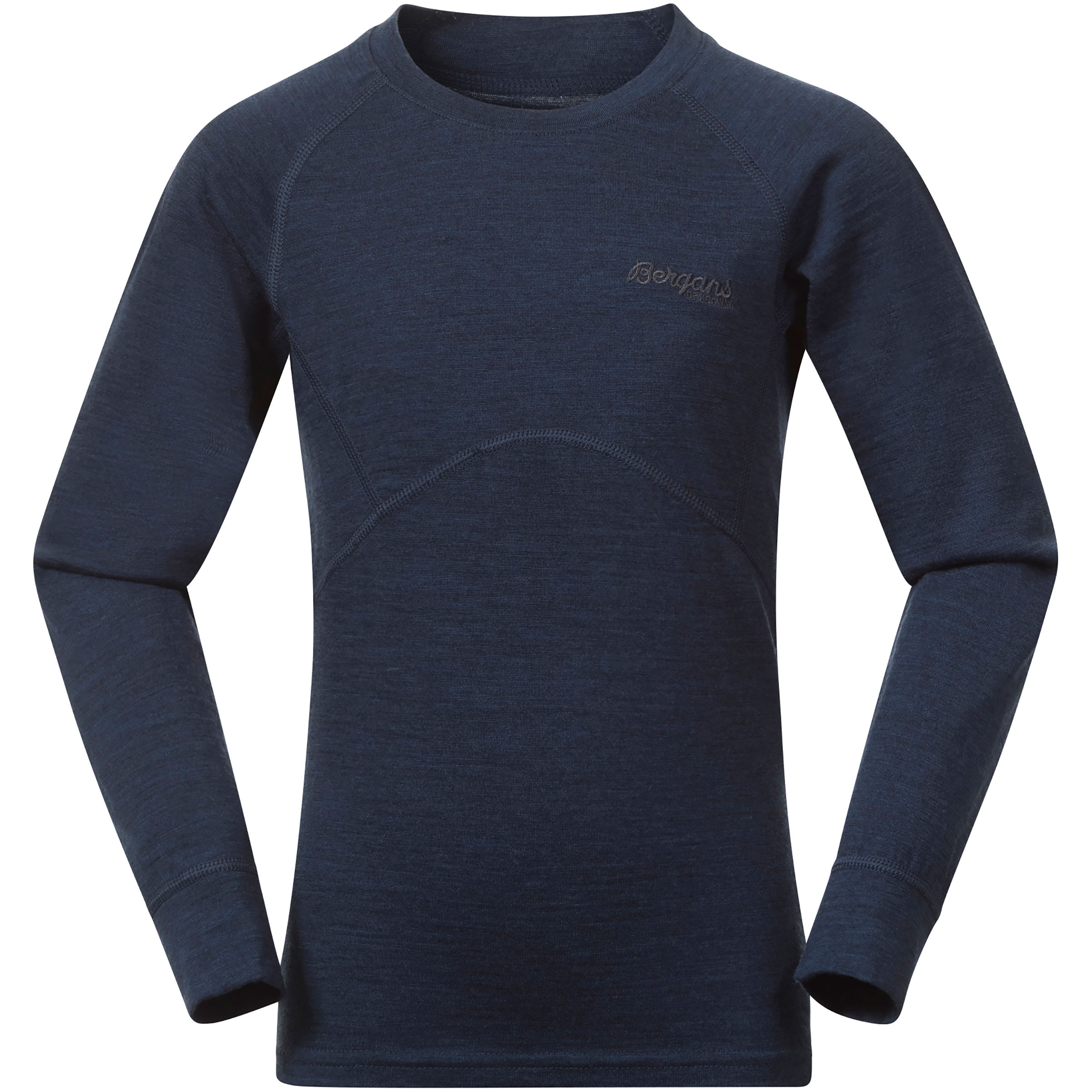 Bergans Inner:Pure Merino Kinder Langarm Unterhemden blau Größe 92 Schnell trocknend Merinowolle