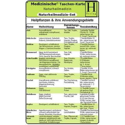 Naturheilmedizin Set - Medizinische Taschen-Karte, Gebundene Ausgabe von , Hawelka, Uwe, 978-3-939081-27-2