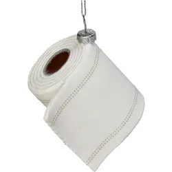 Christbaumschmuck Glas 7cm Toilettenpapier Figur Kugeln Weihnachtsbaum Anhänger Weihnachten Christbaumanhänger Weihnachtsbaumschmuck Weiß