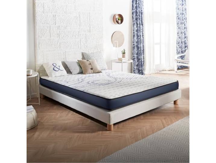 Naturalex - Perfect Dream - Matratze 135x190 cm - Höhe 15 cm Kaltschaummatratze - Härtegrad H2 - Öko-Tex Zertifiziert - Latex Blue 7 Zonen Matratze - Made in EU