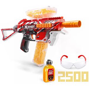 X-Shot Blaster Hyper Gel Trace Fire, elektrisch, 1450 Schuss, mit Brille und 2.500 Gel-Kugeln