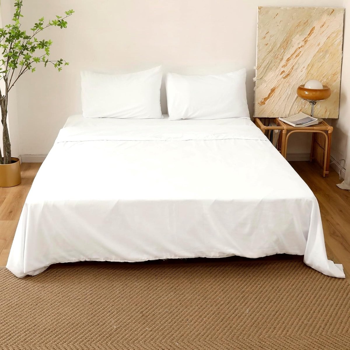 Wit Beddengoed Set Laken Set 180x200 cm