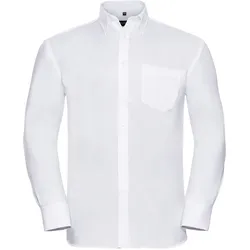 Russell Collection Klassisches bügelfreies Hemd  Langarm, white, M