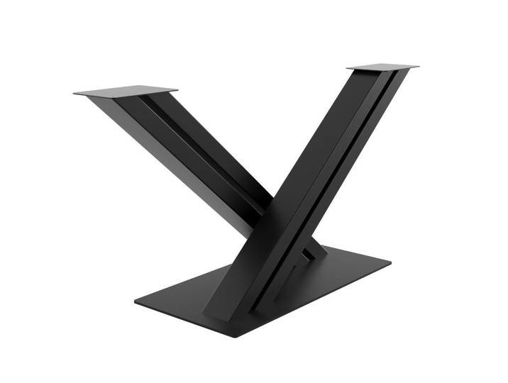 Metalo Pro Tischbeine Arrakis Metall Schwarz 72cm, 45x72x140 cm, Esszimmer, Esstische, Tischsysteme, Tischgestell