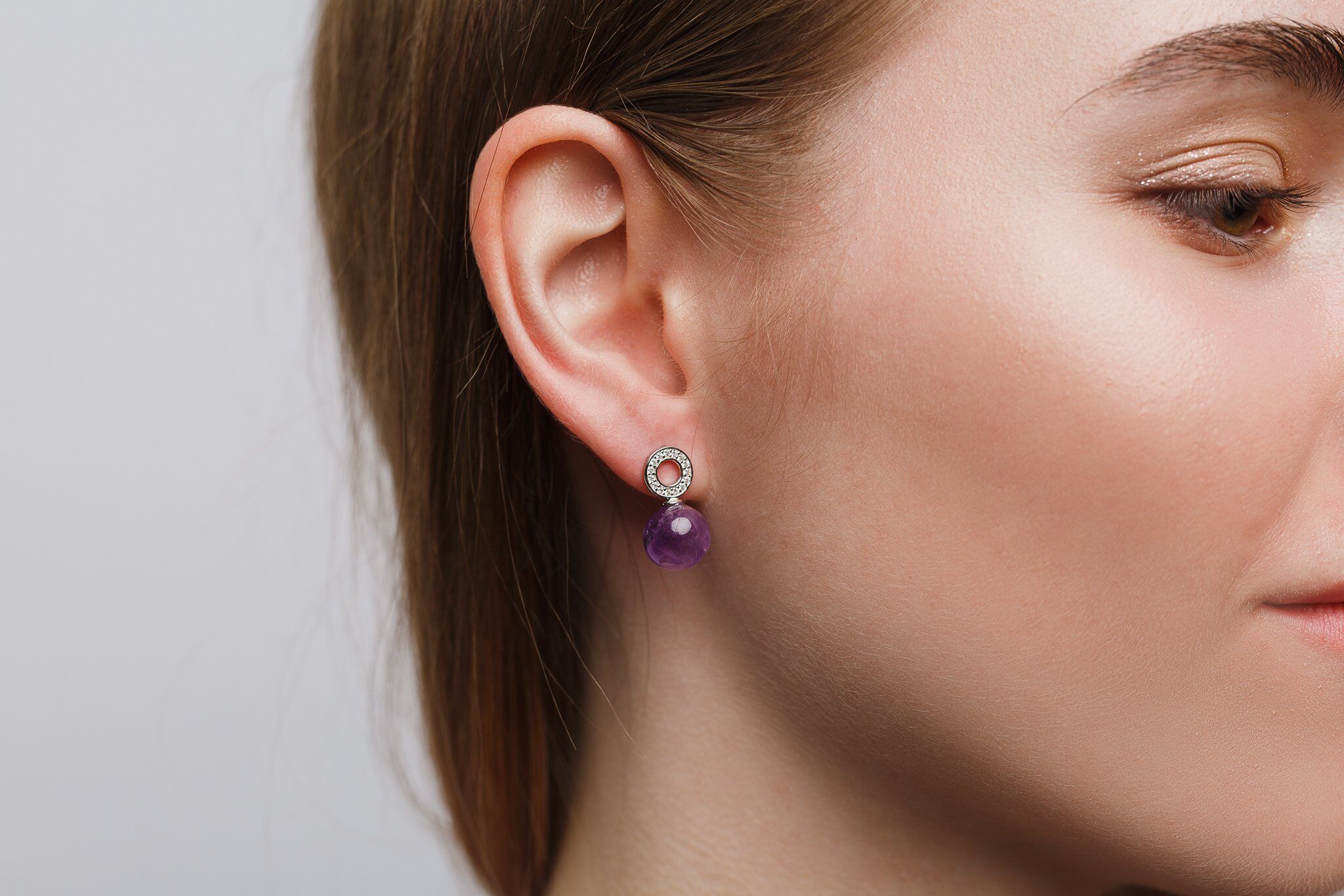 NEORE Luna Amethyst Earrings