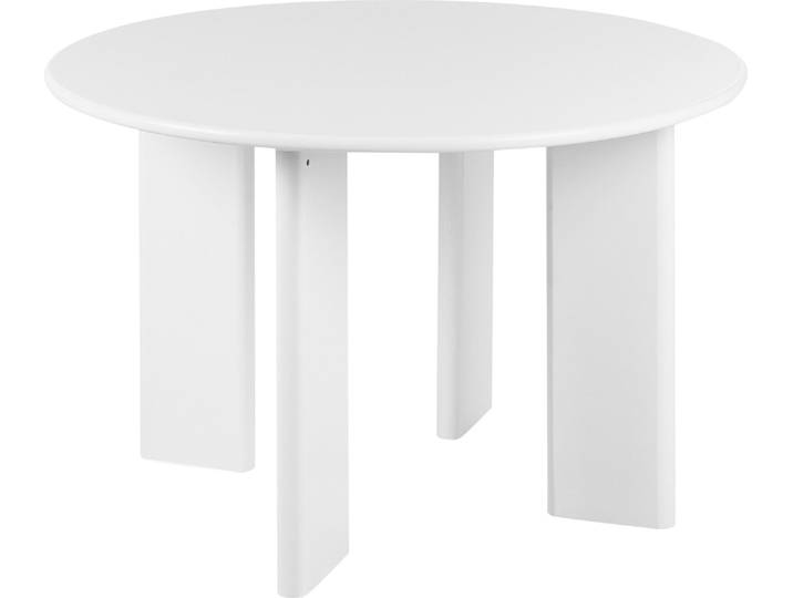 BELIANI Esstisch Weiß MDF-Tischplatte Rund ø 120 cm für 4 Personen Minimalistisch Modernes Design Esszimmer Ausstattung Möbel