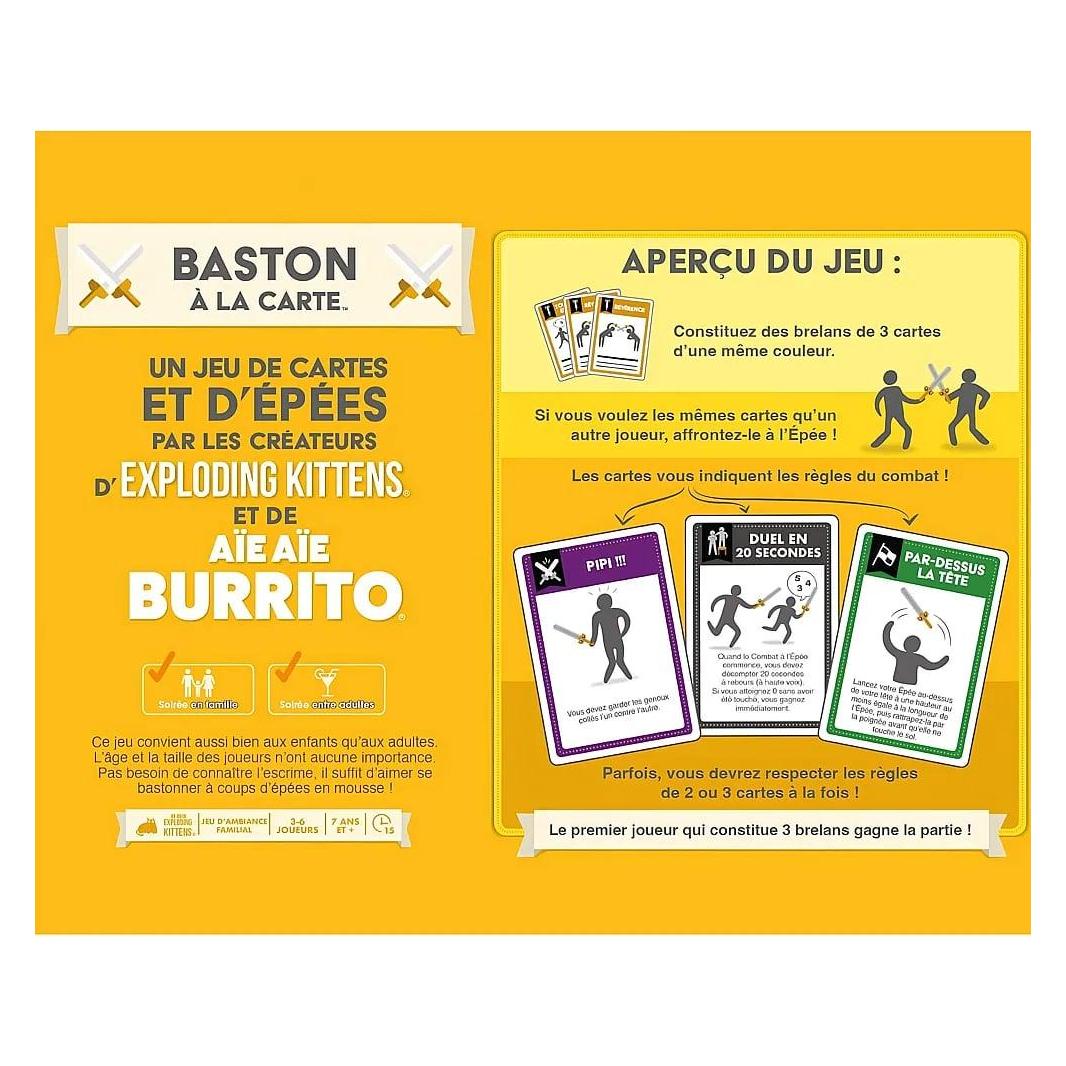 Exploding Kittens Baston à la carte (Französisch, 3 - 6 Spieler) (EKISWRD01FR)