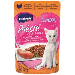 Vitakraft Katzenfutter Poesie DeliSauce Junior, Putenbrust - 23 Beutel