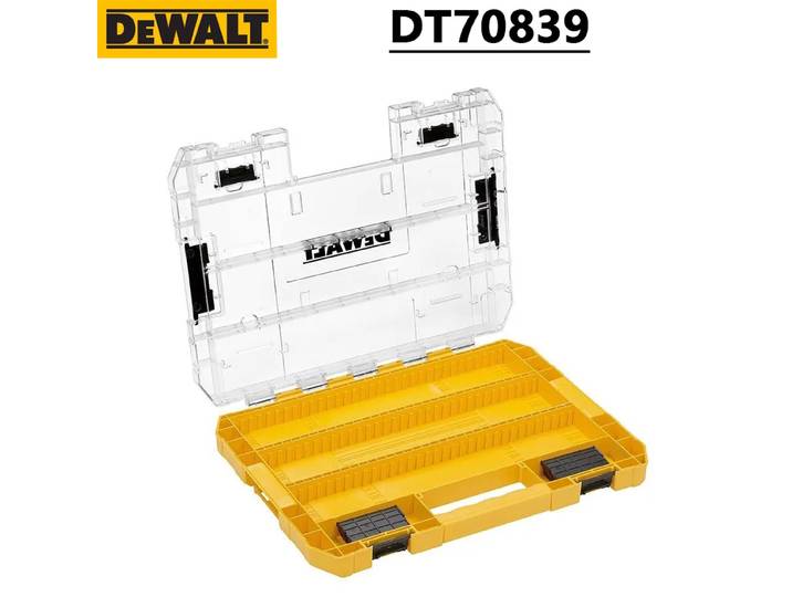 DEWALT DT70839 Grande boîte robuste (vide) + 6 séparateurs Boîte de rangement multifonctionnelle pour pièces Boîte à outils Accessoires de séparation détachable