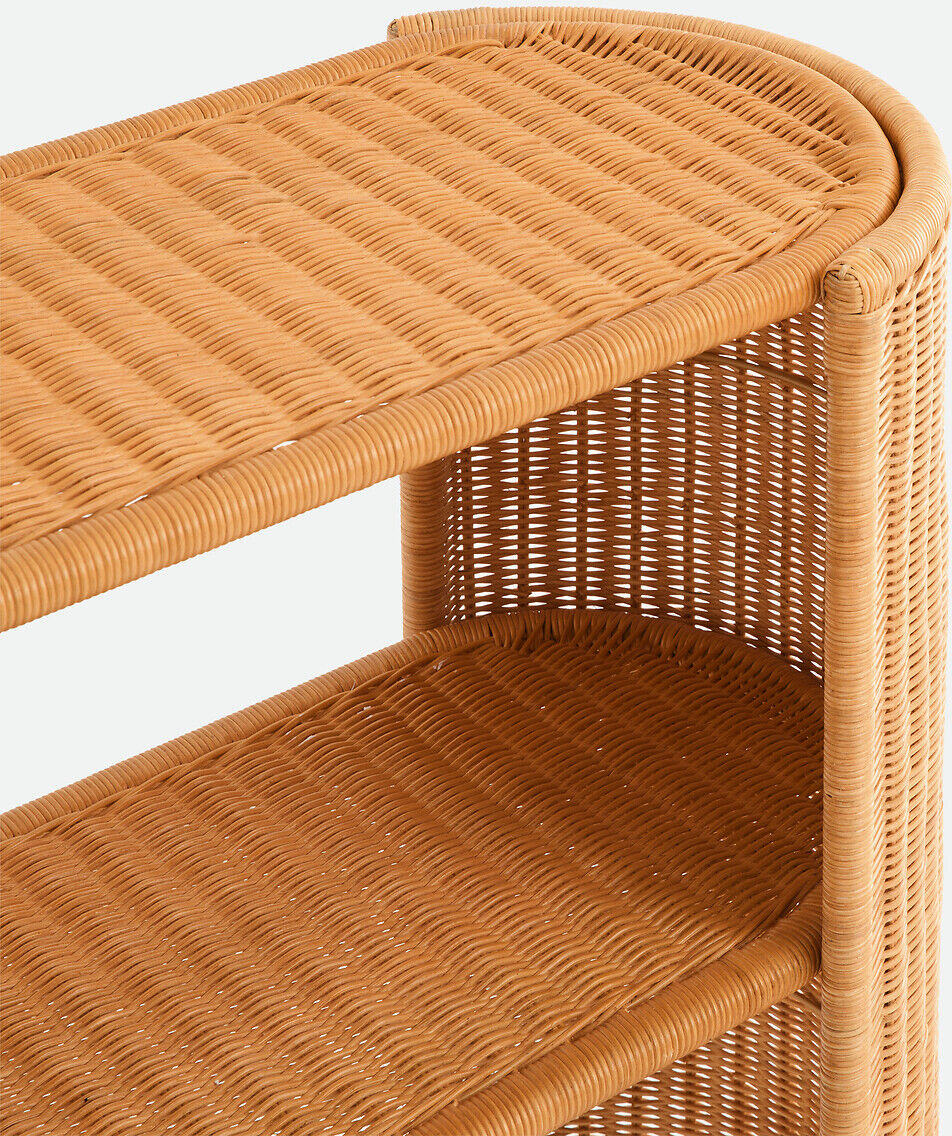 LA REDOUTE INTERIEURS Console en rotin tressé, double plateaux, JOEMA