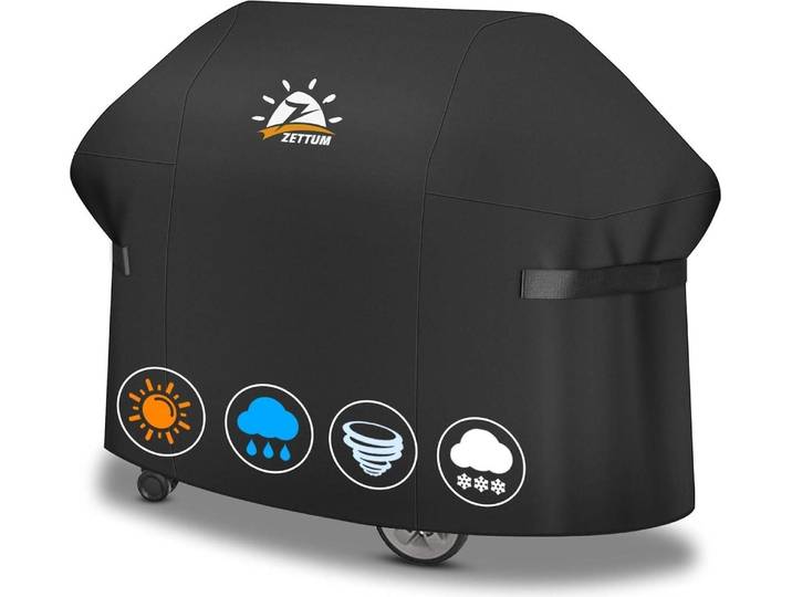 Zettum Grillabdeckung 208 CM Weber Summit Genesis 600 Heavy Duty&Wasserdicht PolyurethanAbdeckhaube Char-Broil Nexgrill Dyna-glo 208 x 68 x 127 cm