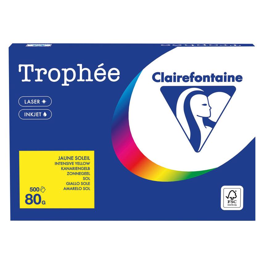 Clairefontaine Universalpapier, farbig (A4, 500 Blätter, 80 g/m²) (1877C)