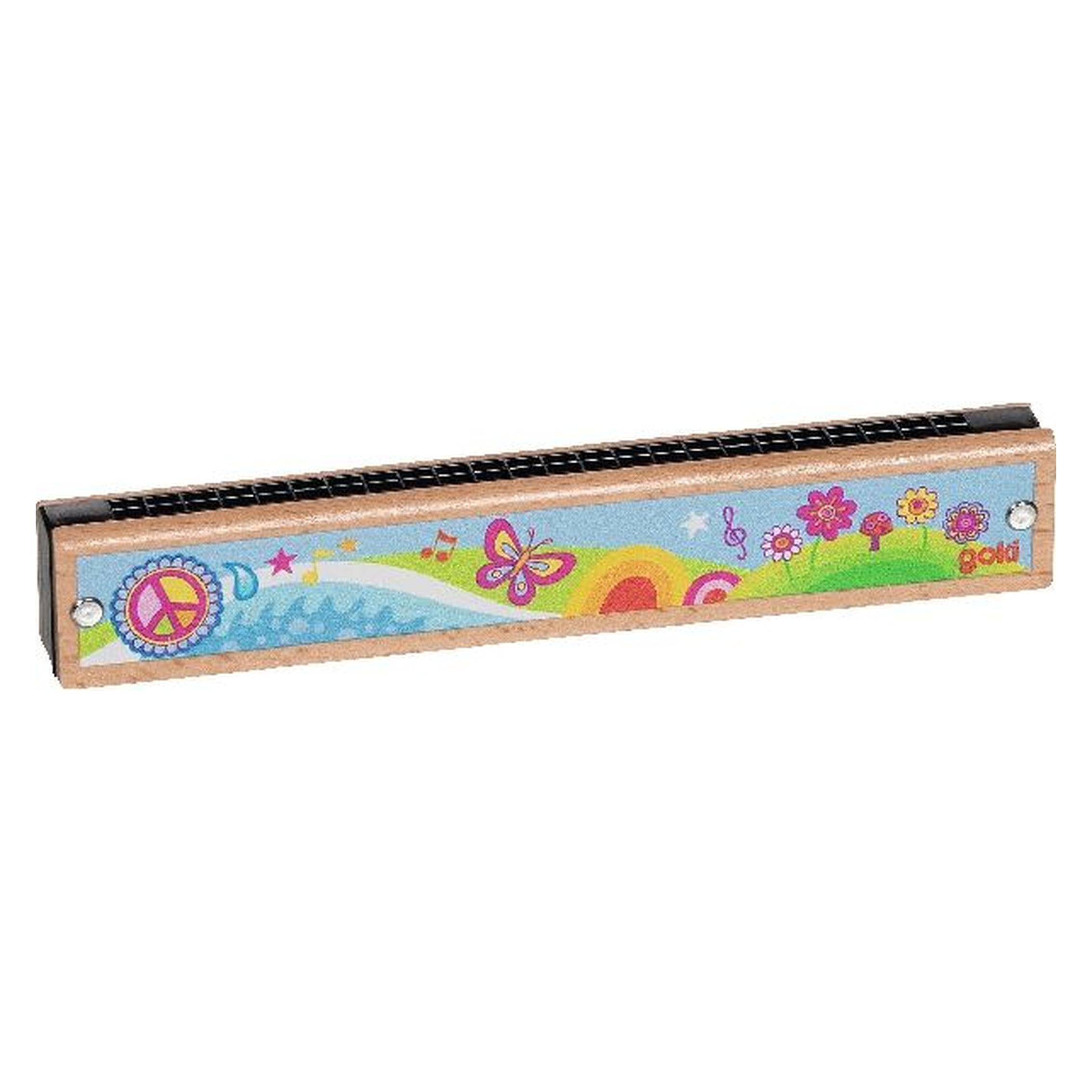 Goki Mundharmonika Flower Power, 24 Töne, goki66 (Deutsch, Englisch, Französisch, Italienisch) (61842)