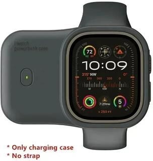 Uplifted Finds Portable Wireless Charger Powerbank Case For Apple Watch With 1200mAh Battery 49 Mm midnight Blue