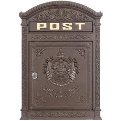 Moritz Briefkasten Englischer Postkasten zur Wandmontage braun Nostalgie Antik Stil