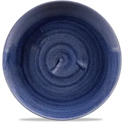 Churchill Stonecast Patina Cobalt Blue Teller Flach Coup 21,7cm