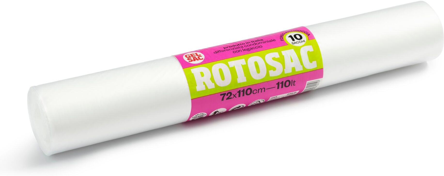 Set sacchi spazzatura Gel Sac 972210HD ROTOSAC con legaccio Neutro