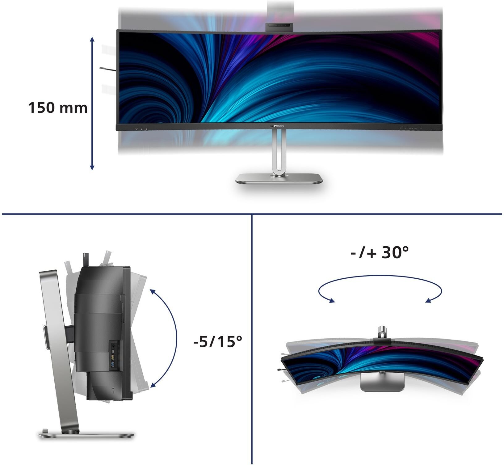 Philips 49B2U5900CH 49" Monitor Black