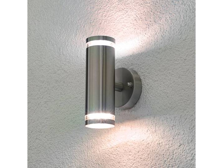 LED Außenwandleuchte Tiberius Lindby, alu / grau / zink, Edelstahl, Modern