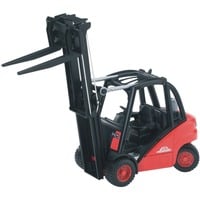 02511 Linde Gabelstapler H30D, Modellfahrzeug schwarz/rot, mit Anhängerkupplung und 2 Paletten