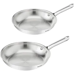 Tefal Duetto On Pfannen-Set mit Wärmediffusionsboden, Pfannenset + Topfset, Silber