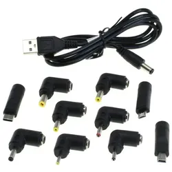 OTB USB Ladekabel mit DC Stecker und Adaptern, 10-teilig