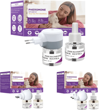 Inspire Curations Long Lasting Cat Calming Pheromone Diffuser For Stress Relief as Shows Eu Plug