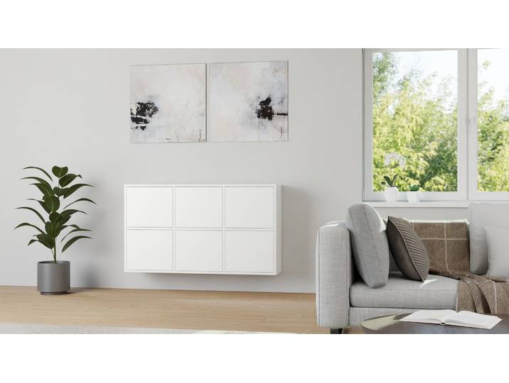 Commode suspendue sur mesure MDF mélaminé MDF Blanc mat