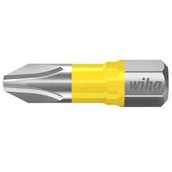 Wiha Bit Set Y-Bit 25 mm Phillips (PH2) 5-teilges Set 1/4 zoll C6,3 in Box - 41586