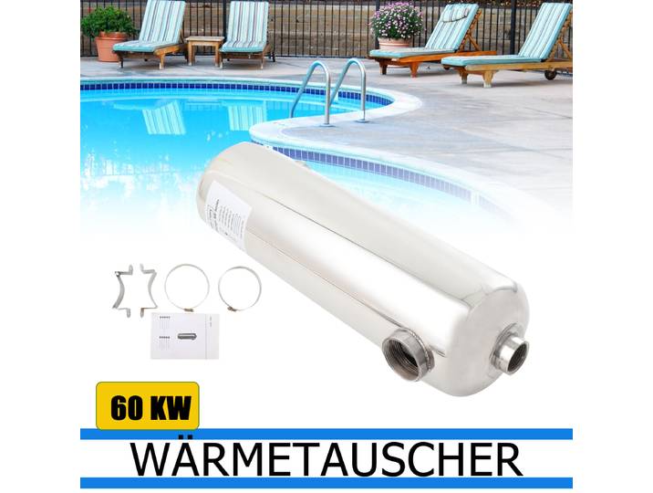 Échangeur de chaleur de piscine Échangeur de chaleur de piscine Système de chauffage de piscine en acier inoxydable 60 KW
