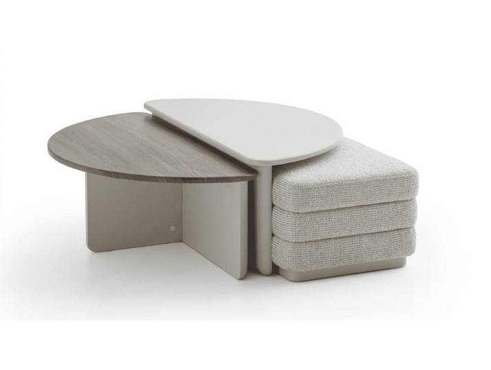 JVmoebel Couchtisch Beiger Couchtisch Hocker Wohnzimmertisch Sofatisch Wohnzimmermöbel, Made in Europa