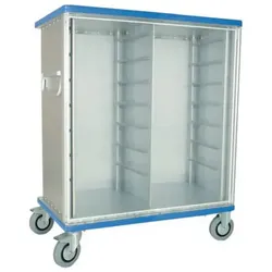 Transportwagen Novocal GM2-18 Modulwagen geschlossen Modulwagen aus eloxiertem Aluminium